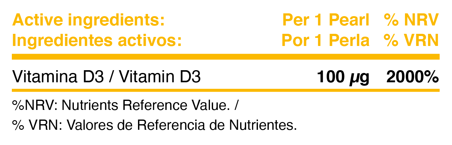Supplement Facts Vitamin D3